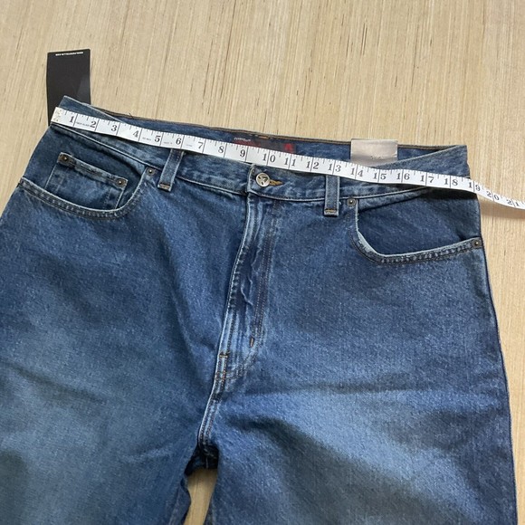 PERRY ELLIS AMERICA Mens VTG Blue Jeans 420 Stonewash Loose Straight Leg 34 X 30 - Picture 3 of 10